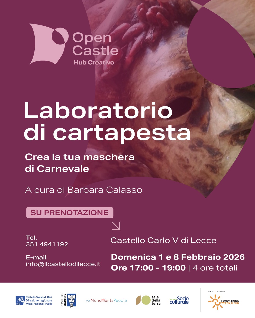 Featured image for “Laboratorio di Cartapesta – Crea la tua maschera di Carnevale”