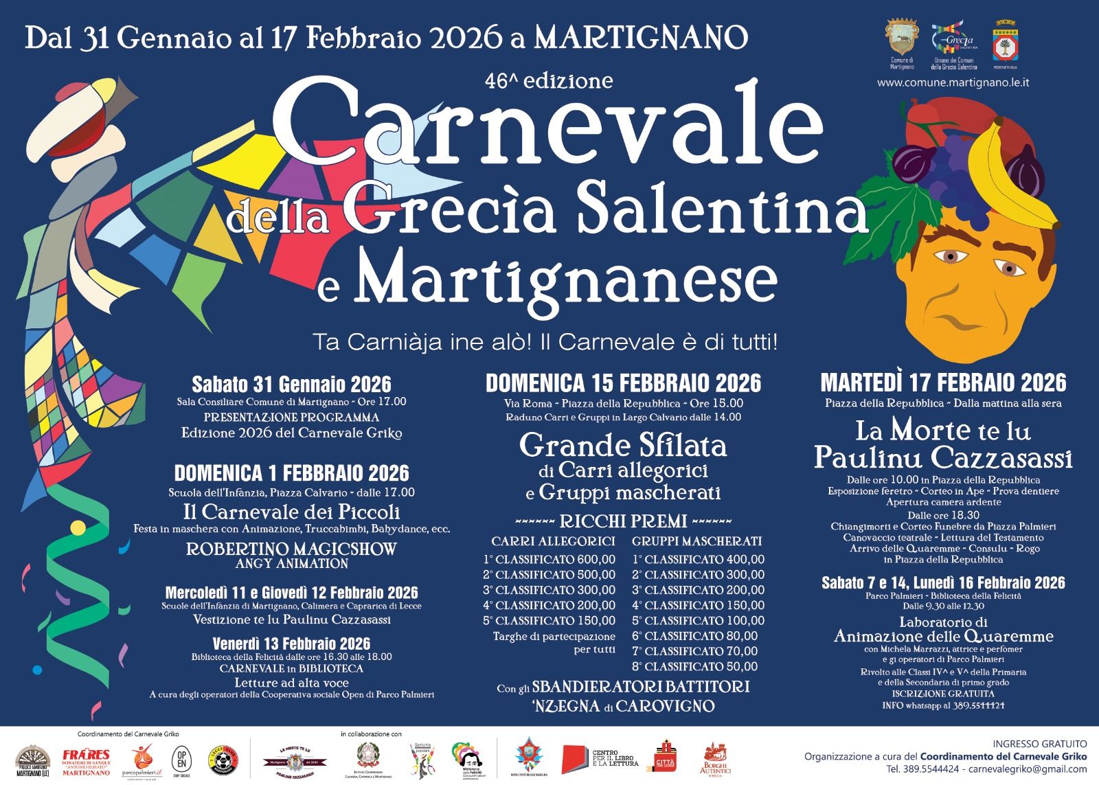 Featured image for “Carnevale della Grecìa Salentina e Martignanese”