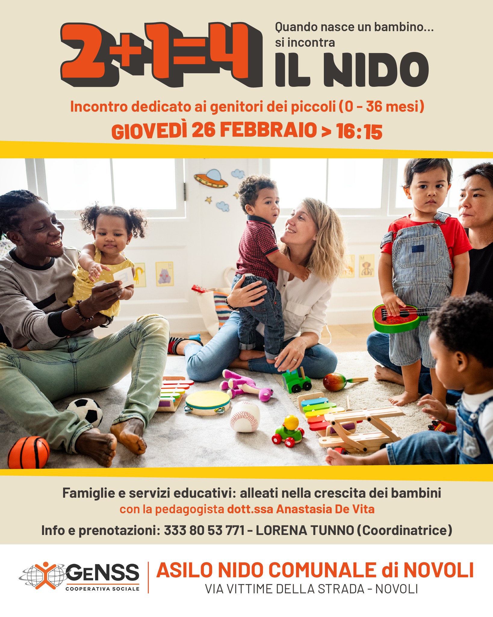 Featured image for “2+1=4 – Quando nasce un bambino… si incontra il nido”