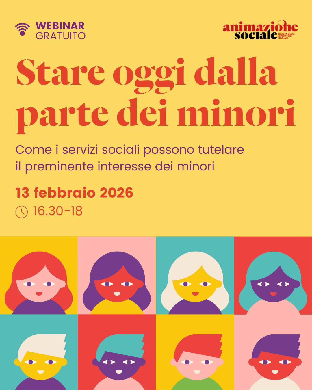 Featured image for “Stare oggi dalla parte dei minori – webinar”