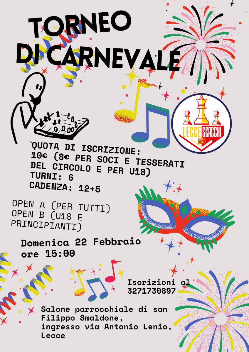 Featured image for “Torneo di Scacchi di Carnevale”
