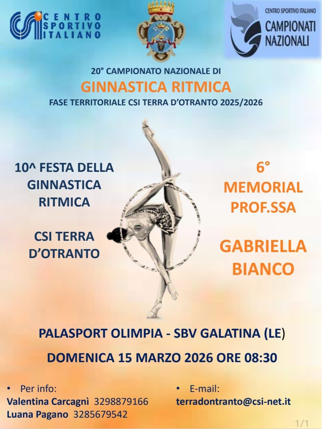 Featured image for “20° campionato nazionale di ginnastica ritmica”