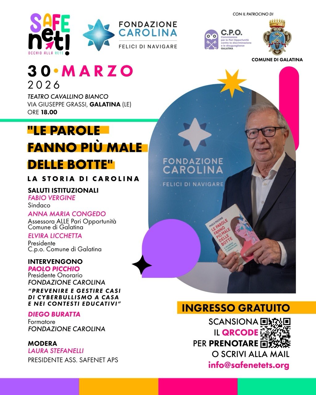 Featured image for “Incontro a Galatina: “Le parole fanno più male delle botte” con Paolo Picchio”