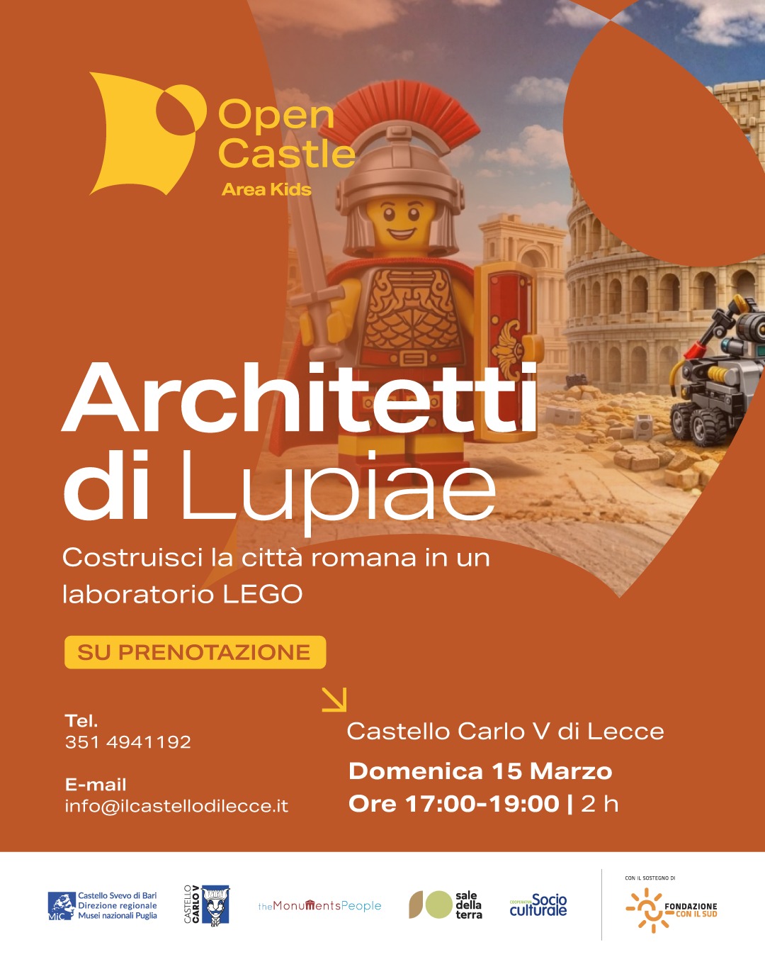 Featured image for “Architetti di Lupiae: Costruisci la Città Romana (Laboratorio Lego)”