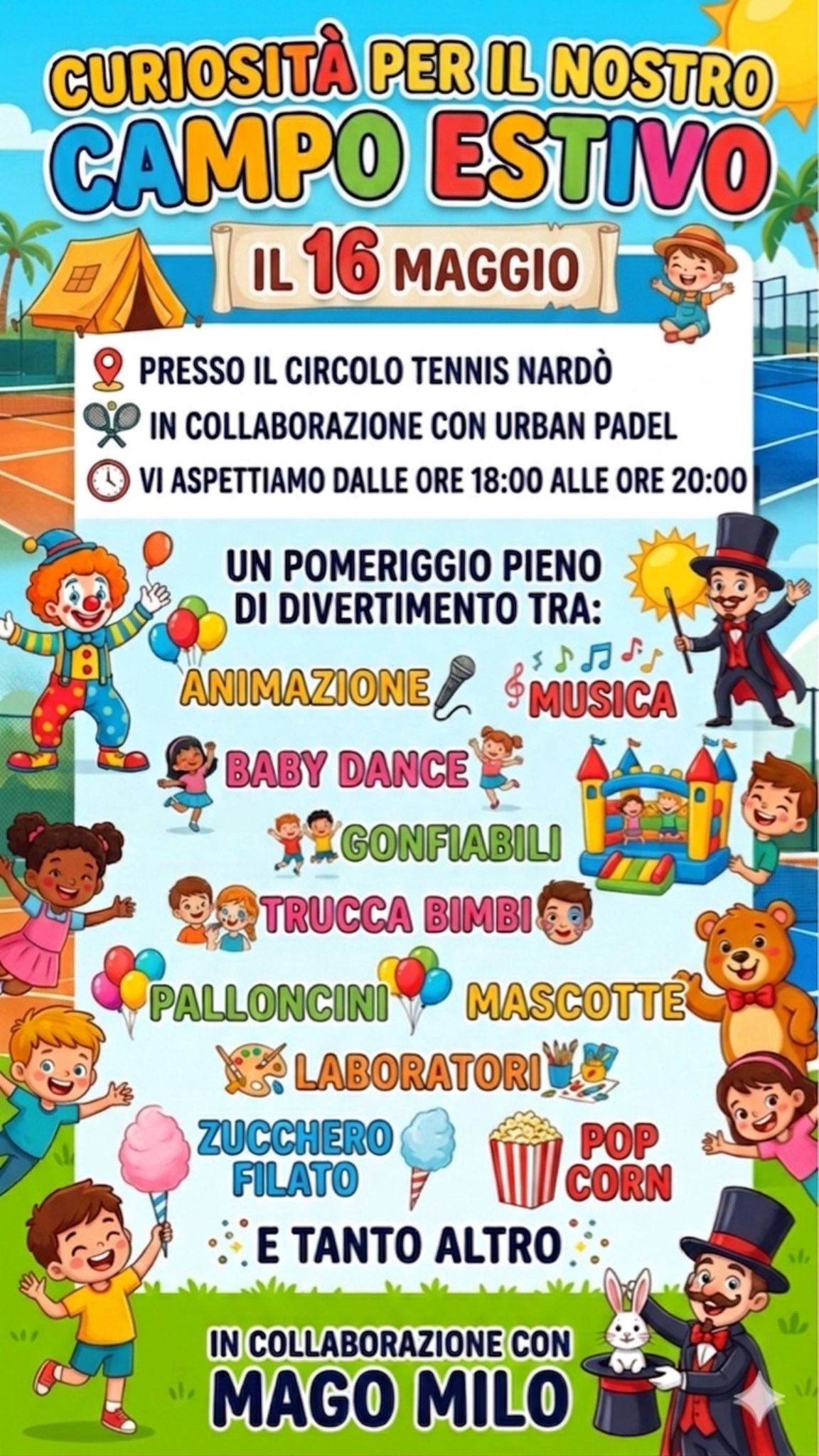 Featured image for “OPEN DAY BABY PARTY – CAMPO ESTIVO”
