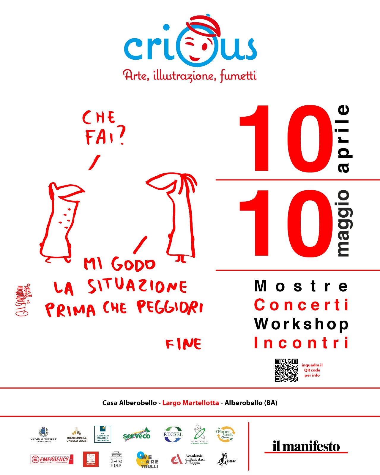 Featured image for “Crious 2026: ad Alberobello arriva il Festival del Fumetto”