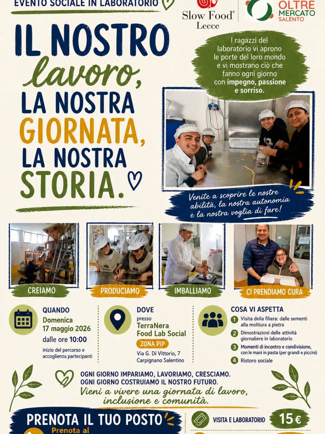 Featured image for “Mani in pasta, storie vere, autonomia da vivere”