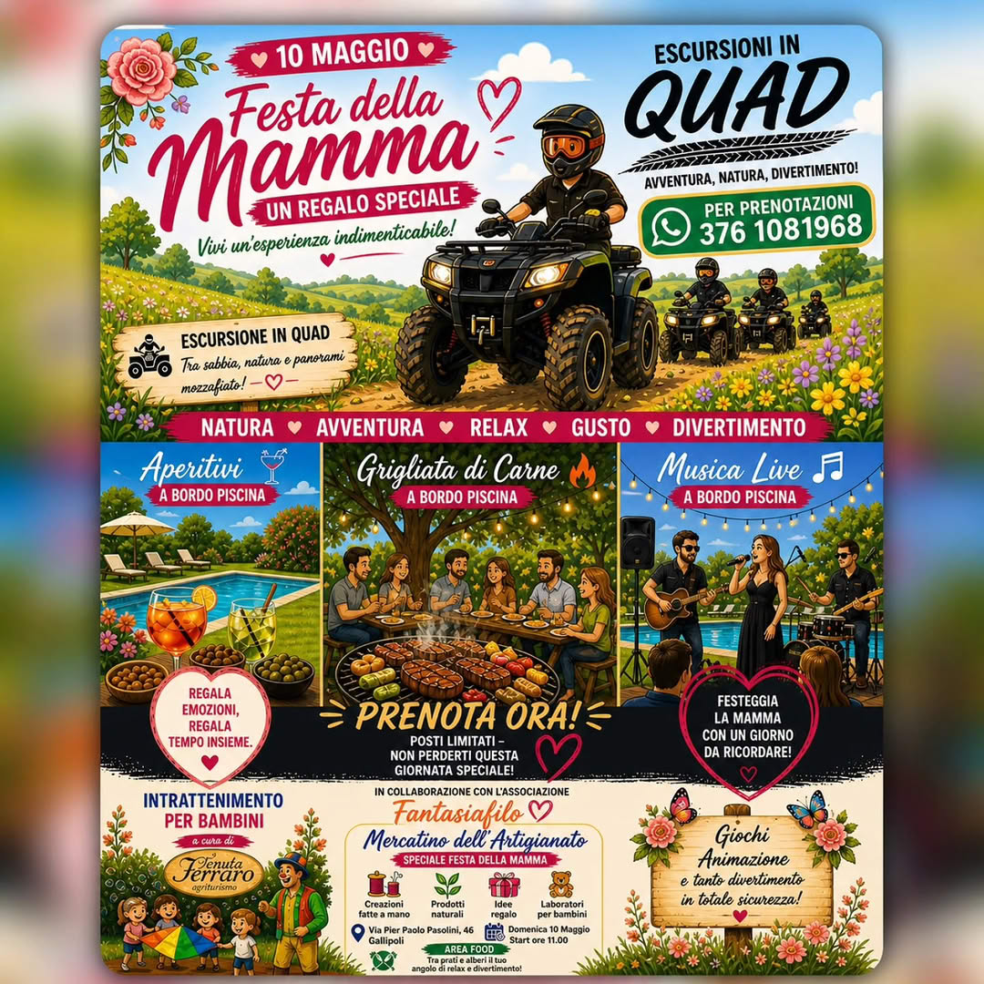 Featured image for “Festa della mamma in quad”