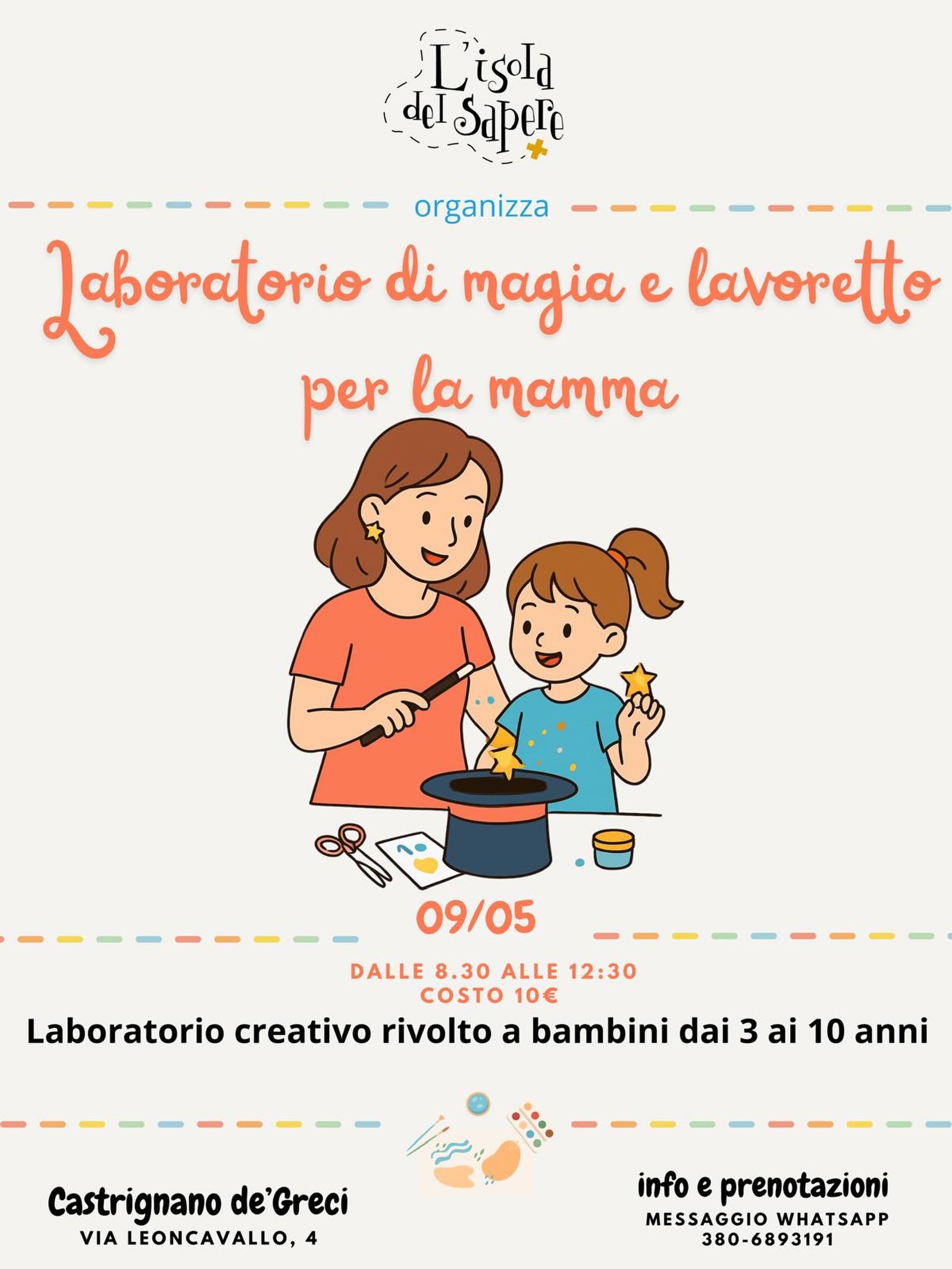Featured image for “Laboratorio di magia e lavoretto per la mamma”